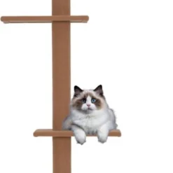 Krabpaal In Hoogte Verstelbaar – Kattenkrabpaal – Krabpaal Voor Katten – Kattenspeeltjes – Katten – Bruin – 43L X 27B X 228-260H Cm