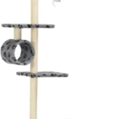 VidaXL Kattenkrabpaal Met Sisalpalen 260 Cm Pootafdrukken Grijs