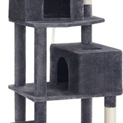 Krabpaal – Krabpaal Voor Katten – Kattenmand – Kattenhuis – Kattenmeubel – 60 X 49 X 191 Cm – Donkergrijs