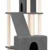 La Dolce Vita – Kattenmeubel Met Sisal Krabpalen 190 Cm Donkergrijs