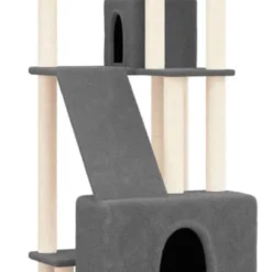 La Dolce Vita – Kattenmeubel Met Sisal Krabpalen 190 Cm Donkergrijs