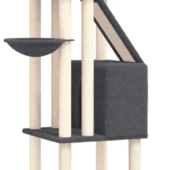 La Dolce Vita – Kattenmeubel Met Sisal Krabpalen 201 Cm Donkergrijs