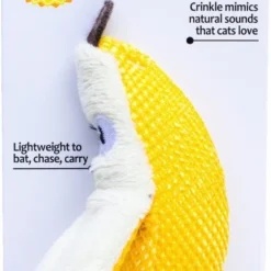 Petstages Dental Banana – Gebitsverzorgend Speelgoed Met Catnip Voor Katten – Bevat Kattenkruid