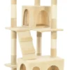 VidaXL Kattenkrabpaal Met Sisal Krabpalen 170 Cm Beige