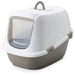 Savic Kattentoilet Leo – Kattenbak – 46 X 64 X 45 Cm Grijs Wit