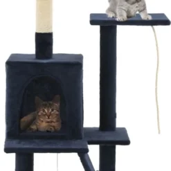 VidaLife Kattenkrabpaal Met Sisal Krabpalen 120 Cm Donkerblauw