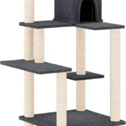 La Dolce Vita – Kattenmeubel Met Sisal Krabpalen 153 Cm Donkergrijs