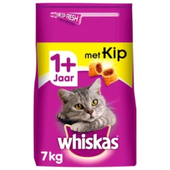 Whiskas Brokjes Adult Kip – Kattenvoer – 7 Kg