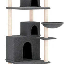 La Dolce Vita – Kattenmeubel Met Sisal Krabpalen 175 Cm Donkergrijs
