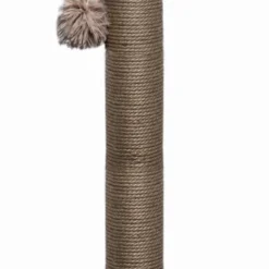 Topmast Krabpaal Fluffy Big Pole – Beige – 39 X 39 X 80 Cm – Made In EU – Krabpaal Voor Katten – Sterk Sisal Touw – Met Kattenspeeltje