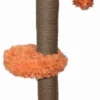 Topmast Krabpaal Fluffy Merida – Perzik – 34 X 34 X 67 Cm – Made In EU – Krabpaal Voor Katten – Sterk Sisal Touw – Met Kattenballetje