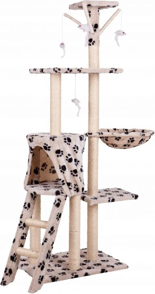 Krabpaal – Met Mand En Huisje – 39,5×54,5×138,5 – Beige