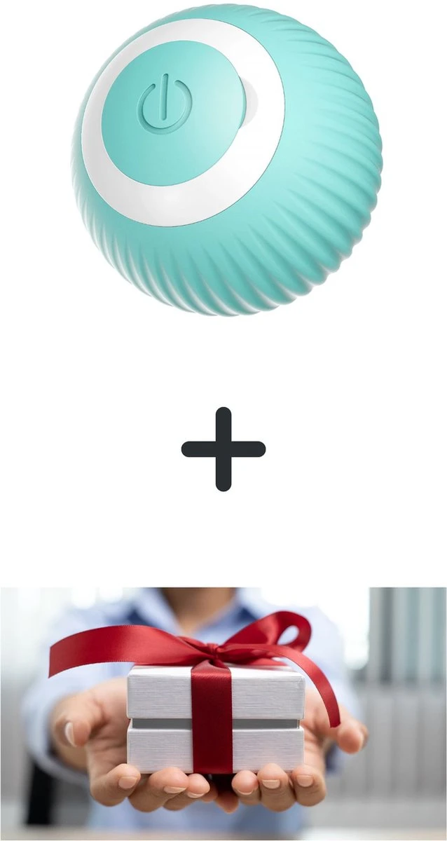 Slimme Kattenbal Blauw + Cadeau β Kattenspeeltje / Huisdier / Zelfrollende Kattenbal / Oplaadbare Speeltje Voor Kittens /katten