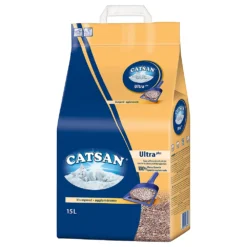 2x 15L Ultra Catsan Kattenbakvulling Klontvormend