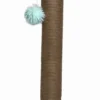 Topmast Krabpaal Fluffy Big Pole – Lichtblauw – 39 X 39 X 80 Cm – Made In EU – Krabpaal Voor Katten – Sterk Sisal Touw – Met Kattenspeeltje