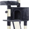 Krabpaal – Krabpaal Voor Katten – Kattenmand – Kattenhuis – Kattenmeubel – 50 X 35 X 115 Cm – Grijs