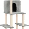 La Dolce Vita – Kattenmeubel Met Sisal Krabpalen 144,5 Cm Lichtgrijs