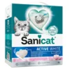 Sanicat Active White Lotus Flower Kattenbakvulling – Voordeelpakket: 3 X 6 L