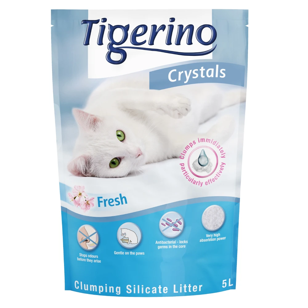 3x5L Fresh Tigerino Crystals Kattenbakvulling Silicaat