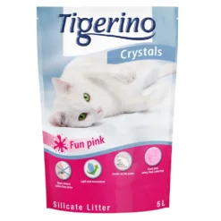 6x5L Bont Roze Tigerino Crystals Fun Kattenbakvulling