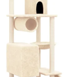 La Dolce Vita – Kattenmeubel Met Sisal Krabpalen 168 Cm Crèmekleurig