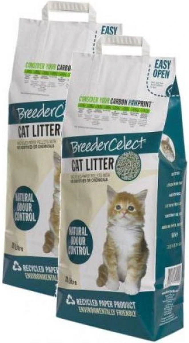 2×30 Ltr Breedercelect Kattenbakvulling