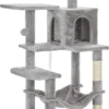 Naqsh Store Krabpaal, Krabpaal Met Hangmat, 143 Cm, Kattenboom Lichtgrijs PCT161W01