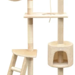 VidaXL Kattenkrabpaal Met Sisal Krabpalen 150 Cm Beige