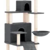 La Dolce Vita – Kattenmeubel Met Sisal Krabpalen 154 Cm Donkergrijs