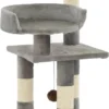 Decoways – Kattenkrabpaal Met Sisal Krabpalen 65 Cm Grijs