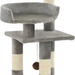 Decoways – Kattenkrabpaal Met Sisal Krabpalen 65 Cm Grijs