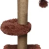 Topmast Krabpaal Fluffy Merida – Bruin – 34 X 34 X 67 Cm – Made In EU – Krabpaal Voor Katten – Sterk Sisal Touw – Met Kattenballetje