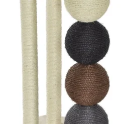 Medina Camp Six Krabpaal Cat – Beige – Spaanplaat, Pluche, Sisal – 14,96 Cm X 14,96 Cm X 25,19 Cm