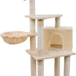 Krabpaal-Katten Krabpaal – 133cm Hoog – Beige