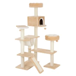 Peperkoekhuisje Krabpaal Met Ladder Beige H165 X L98 X B82 Cm