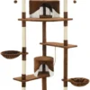 VidaXL Kattenkrabpaal Met Sisal Krabpalen 203 Cm Bruin En Wit
