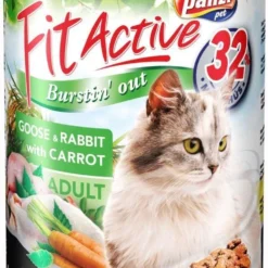Fit Active – Kattenvoer – Blikvoer – Natvoer – Adult – Goose & Rabbit – 10 X 415g