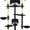 VidaXL Kattenkrabpaal Met Sisal Krabpalen 203 Cm Zwart En Wit