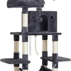 Hoppa! Krabpaal, Krabpaal Met Haarballen, 150 Cm, Rookgrijs