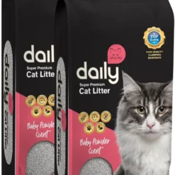 Daily – Premium Kattenbakvulling – Babypoeder Geur – Klontvormend – 2 X 5kg (10kg)
