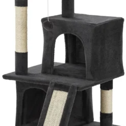 Katten Krabpaal Kimmy – Antraciet – Met Ligbed, Hol & Speeltje