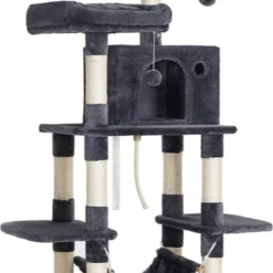 MIRA Home – Krabpaal – Krabpaal Met Haarballen – Modern – Rookgrijs / Wit