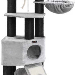 Kattenboom – Krabpaal Voor Katten – 141cm – Grot En Uitkijktoren