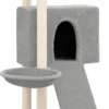 La Dolce Vita – Kattenmeubel Met Sisal Krabpalen 96 Cm Lichtgrijs