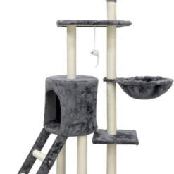 JIPSY Grijze Krabpaal – 79 X 34 X 138 Cm – Grijs