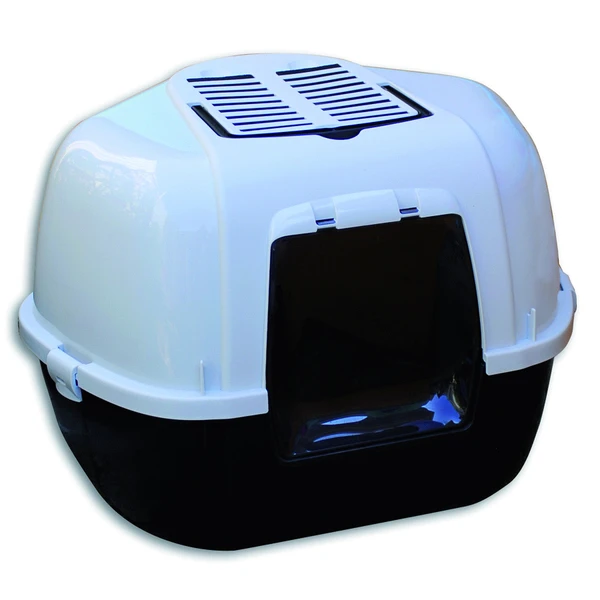 Ferplast Kattentoilet Hoek Mika β Kattenbak β 59.2Γ51.5Γ42 Cm Zwart Grijs