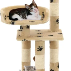 VidaXL Kattenkrabpaal Met Sisal Krabpalen 65 Cm Pootafdrukken Beige