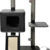 Krabpaal Kat Donkergrijs – Kattenspeeltjes – Krabpalen – 58 X 40 X 110 Cm – 3 Verdiepingen – Sisal Touw – Kattenboom