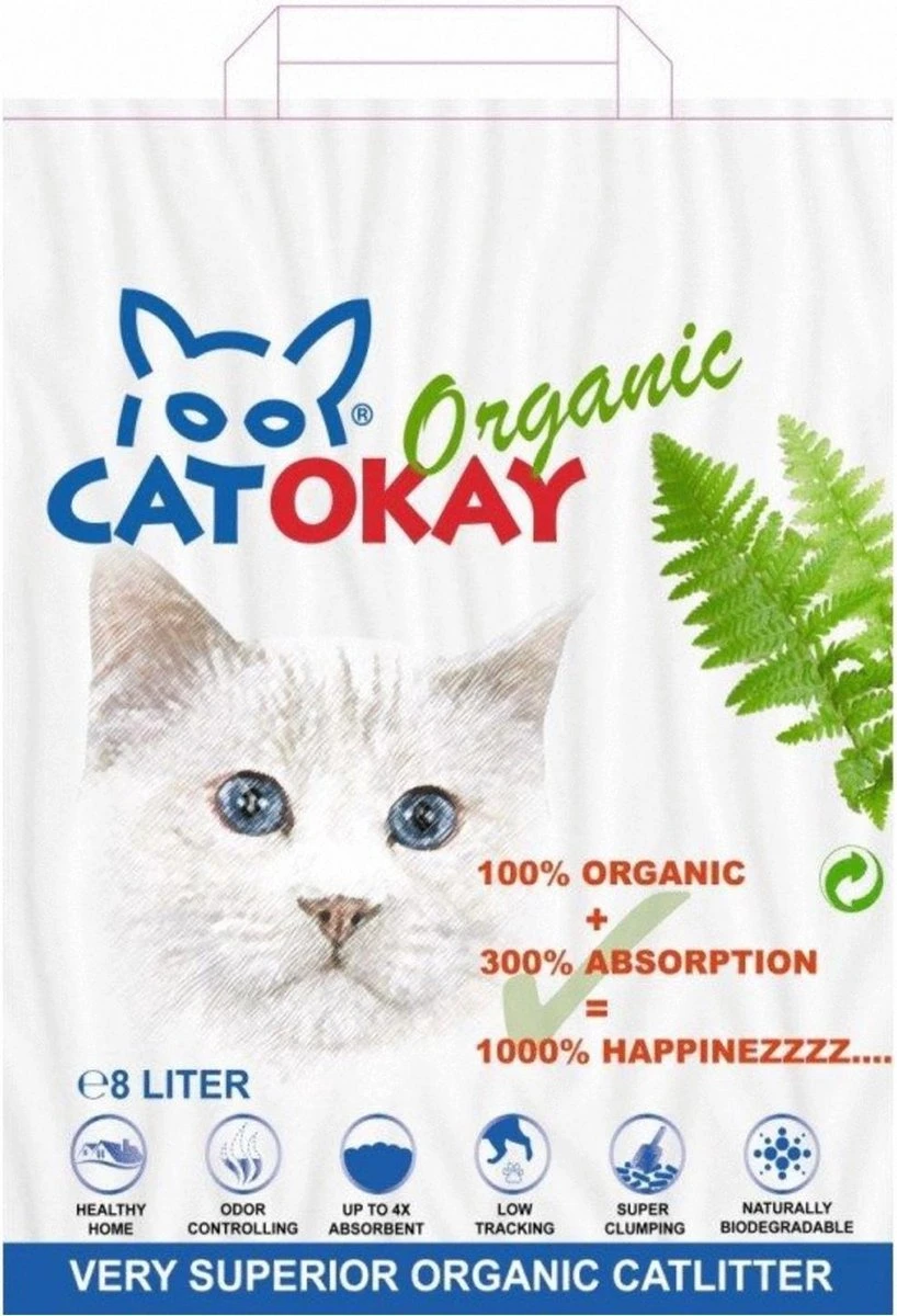 Catokay Tokay Organic β Kattenbakvulling β 8 L