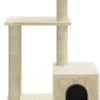 VidaXL Kattenmeubel Met Sisal Krabpalen 71 Cm Crèmekleurig